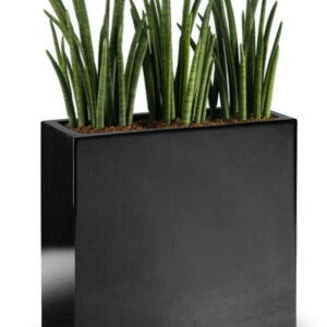 Saksija HIGH FIBERGLAS BLACK